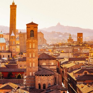 Bologna Italy from a far perspective
